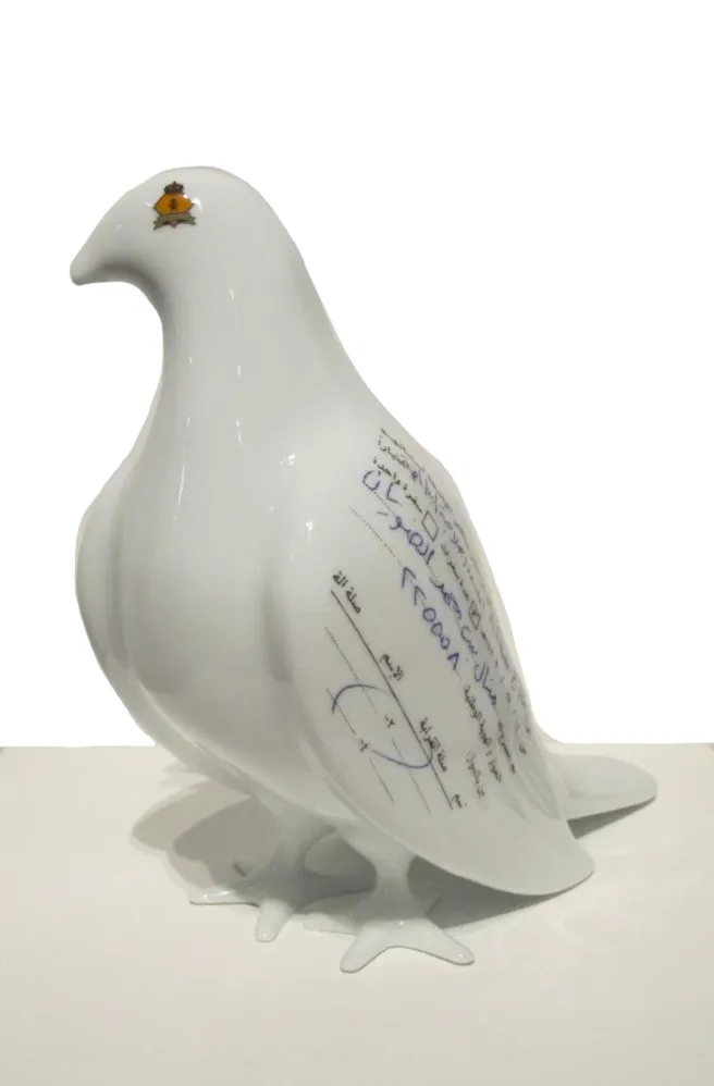 Manal AlDowayan, Suspended Together - Standing Dove, 2012